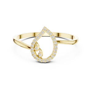 Essence Teardrop Pavé Accent Ring - Image 2