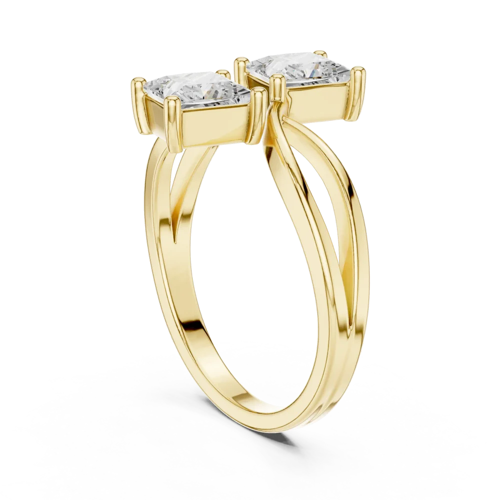 Symmetry Princess Cut Architectural Solitaire Ring - Image 3