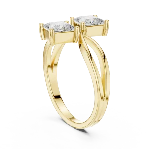 Symmetry Princess Cut Architectural Solitaire Ring - Image 3