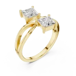 Symmetry Princess Cut Architectural Solitaire Ring