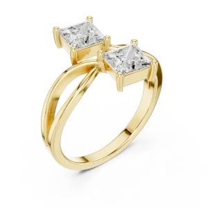 Symmetry Princess Cut Architectural Solitaire Ring