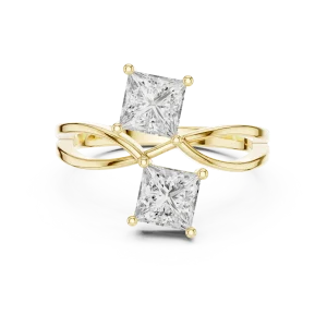 Symmetry Princess Cut Architectural Solitaire Ring - Image 2