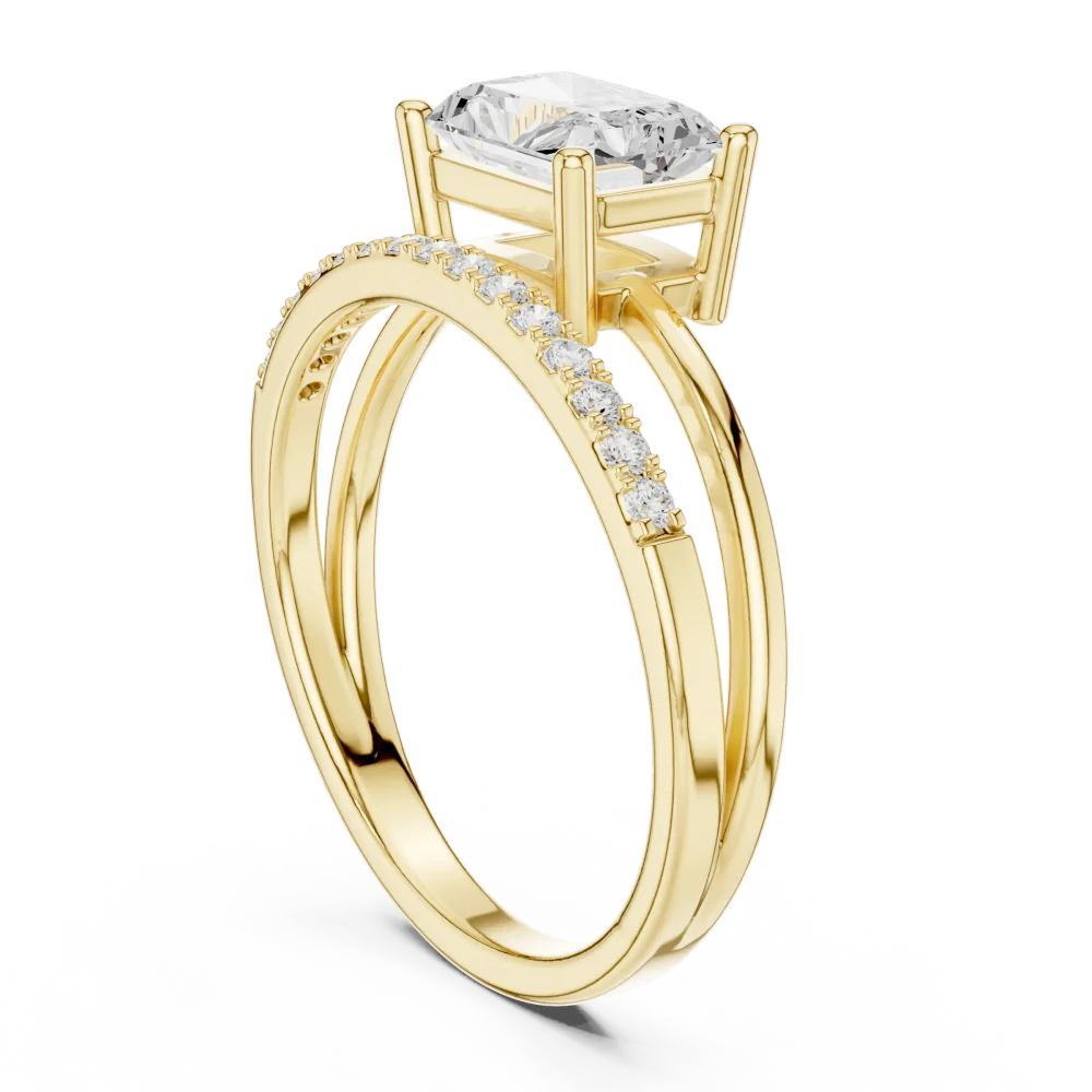 Radiant Ethereal Radiant Cut Solitaire Engagement Ring - Image 3