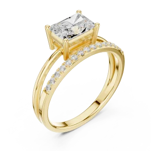 Radiant Ethereal Radiant Cut Solitaire Engagement Ring