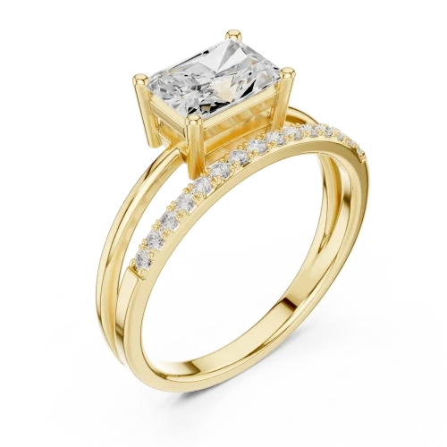 Radiant Ethereal Radiant Cut Solitaire Engagement Ring