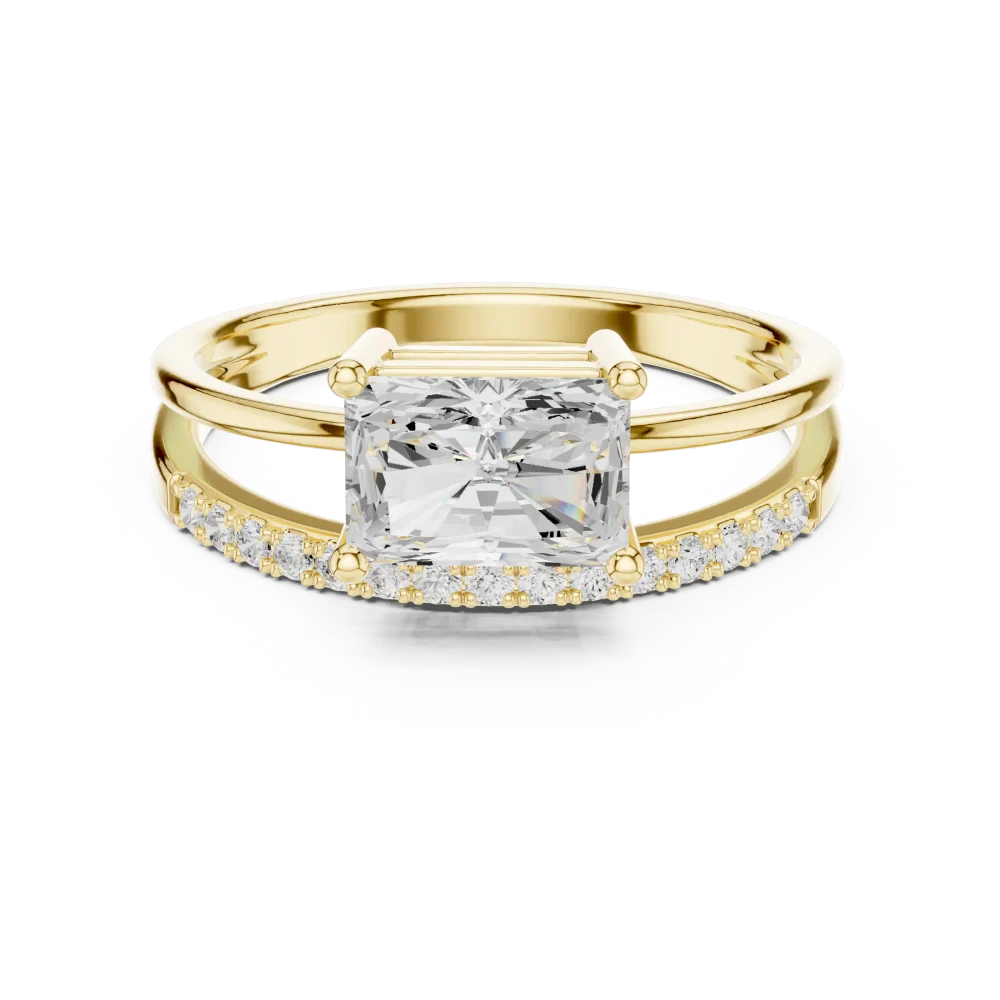 Radiant Ethereal Radiant Cut Solitaire Engagement Ring - Image 2