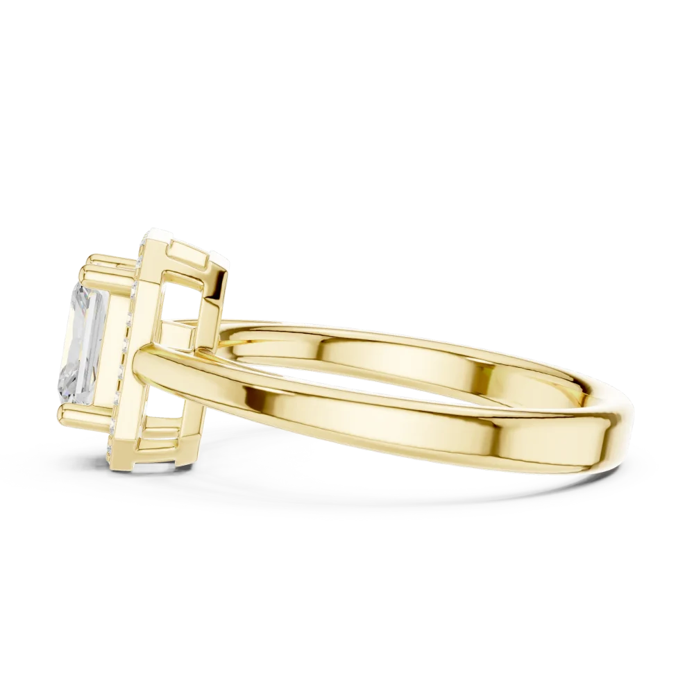 Luminary Emerald Cut Halo Solitaire Ring - Image 4