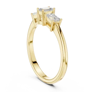 Luminary Emerald Cut Three Stone Solitaire Ring - Image 3