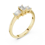 Luminary Emerald Cut Three Stone Solitaire Ring