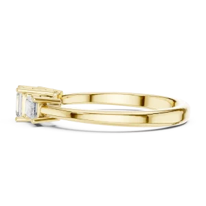 Luminary Emerald Cut Three Stone Solitaire Ring - Image 4