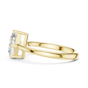 Modern Architectural Emerald Cut Solitaire Ring - Image 4