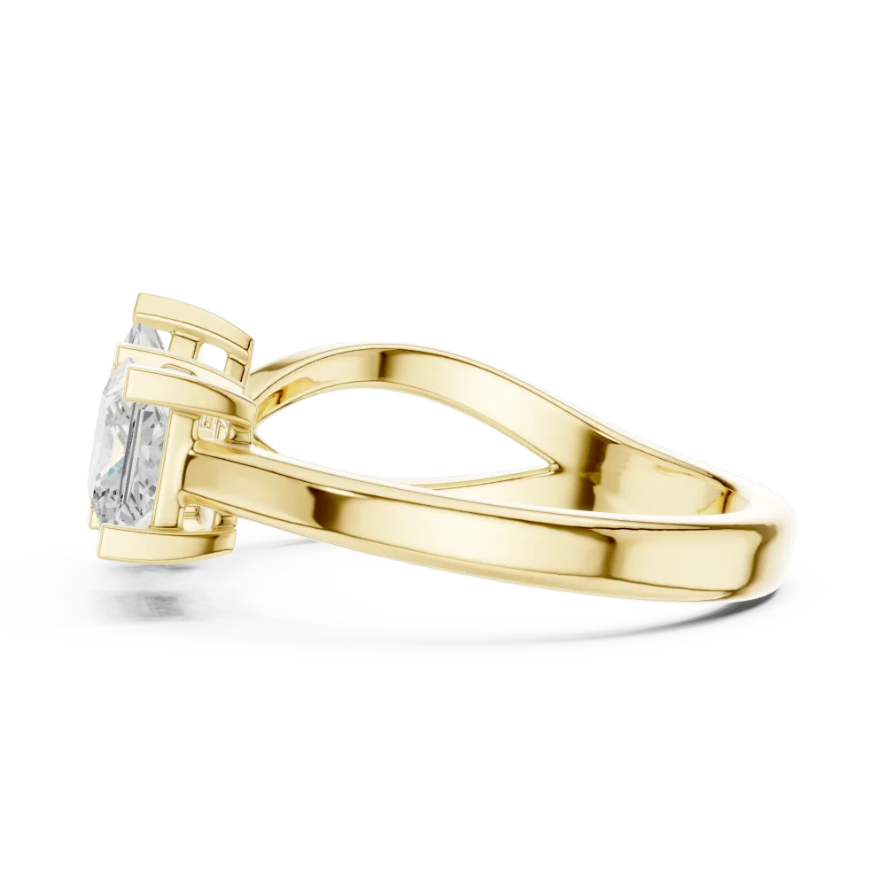 Architectural Princess Cut Two-Stone Solitaire Ring - Image 4