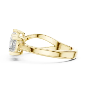 Architectural Princess Cut Two-Stone Solitaire Ring - Image 4