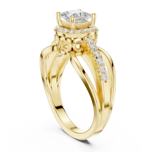 Luminary Princess Cut Split Shank Solitaire Ring - Image 3