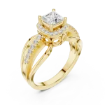 Luminary Princess Cut Split Shank Solitaire Ring