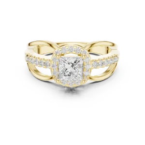Luminary Princess Cut Split Shank Solitaire Ring - Image 2