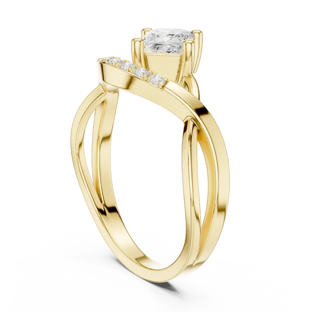 Luminary Princess Cut Architectural Accent Ring - Image 3