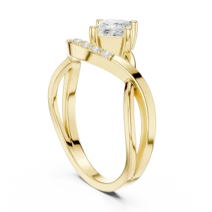 Luminary Princess Cut Architectural Accent Ring - Image 3