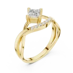 Luminary Princess Cut Architectural Accent Ring