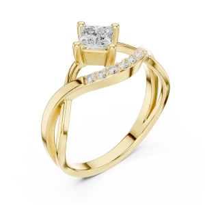 Luminary Princess Cut Architectural Accent Ring