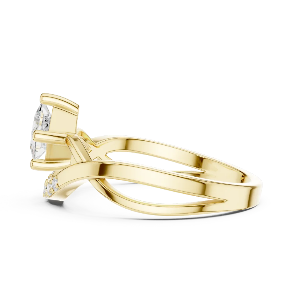 Luminary Princess Cut Architectural Accent Ring - Image 4