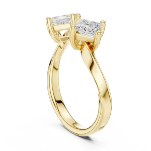 Symmetry Princess-Cut Linear Dual Diamond Ring - Image 3
