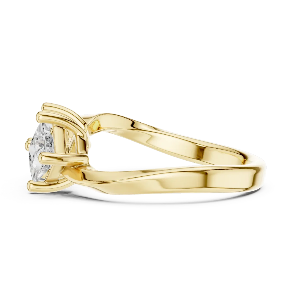 Symmetry Princess-Cut Linear Dual Diamond Ring - Image 4