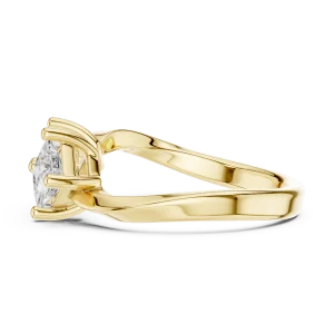 Symmetry Princess-Cut Linear Dual Diamond Ring - Image 4