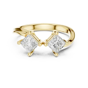 Symmetry Princess-Cut Linear Dual Diamond Ring - Image 2