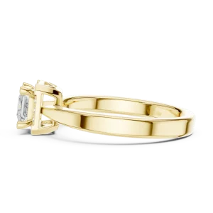 Ethereal Princess Cut Solitaire Ring with Scintillating Halo - Image 4