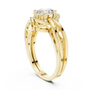 Essence Oval Cut Architectural Solitaire Ring - Image 3