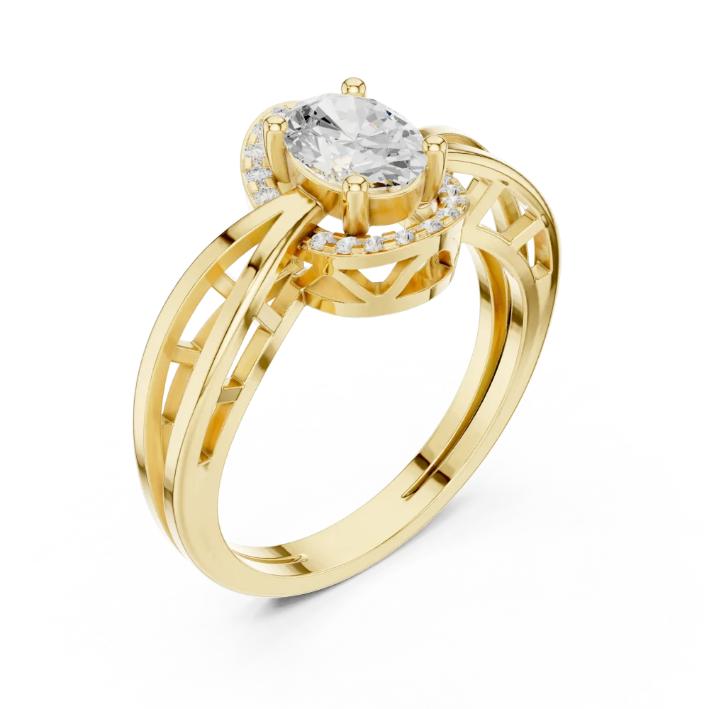 Experience the brilliance of our oval-cut Solitaire ring. Expertly crafted with DIAMEUR lab-grown diamonds for a refined, modern look. Shop this icon now.