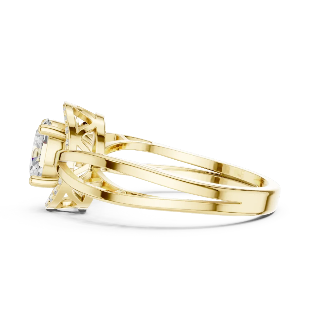 Essence Oval Cut Architectural Solitaire Ring - Image 4