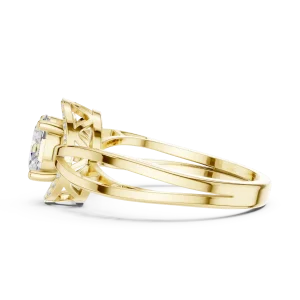 Essence Oval Cut Architectural Solitaire Ring - Image 4