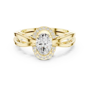 Essence Oval Cut Architectural Solitaire Ring - Image 2