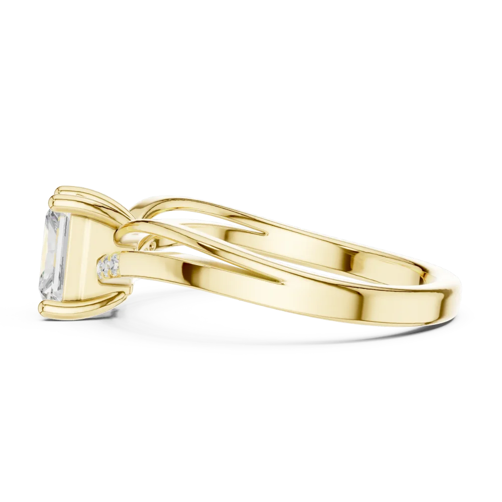 Luminary Radiant Cut Architectural Solitaire Engagement Ring - Image 4