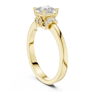 Architectural Princess Cut Solitaire Engagement Ring - Image 3