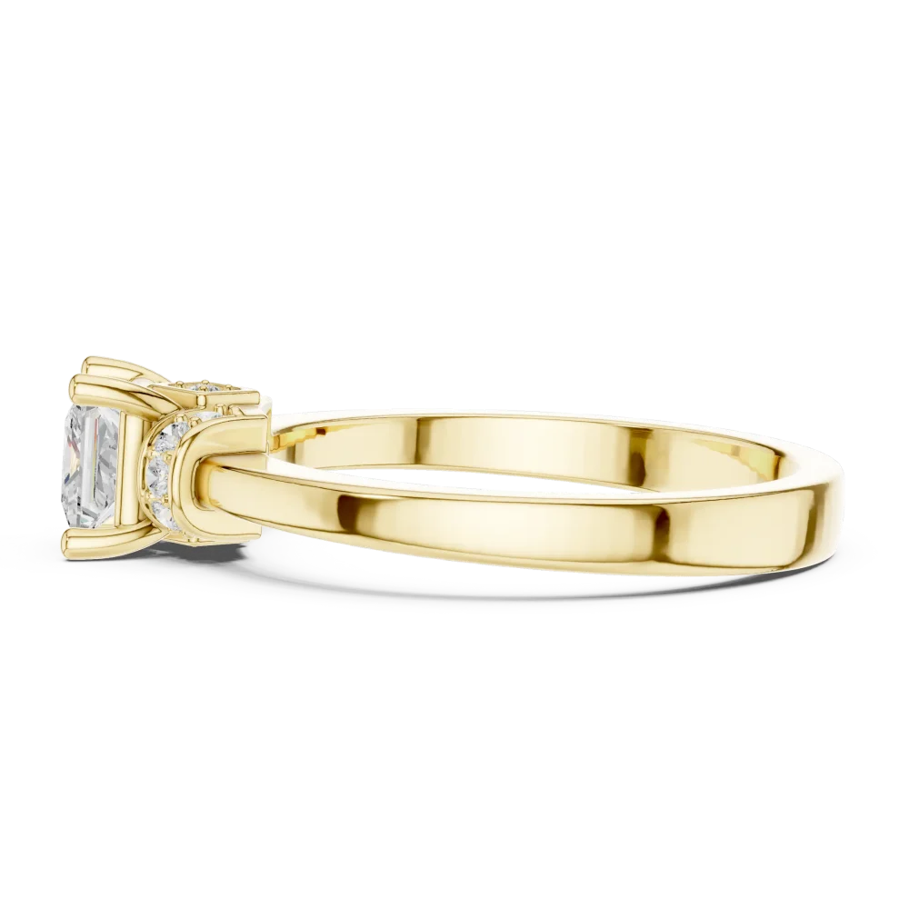 Architectural Princess Cut Solitaire Engagement Ring - Image 4