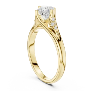 Essence Princess Cut Solitaire Ring with Scintillating Accents - Image 3