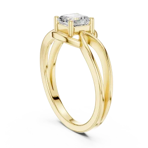 Essence Emerald Cut Architectural Solitaire Ring - Image 3