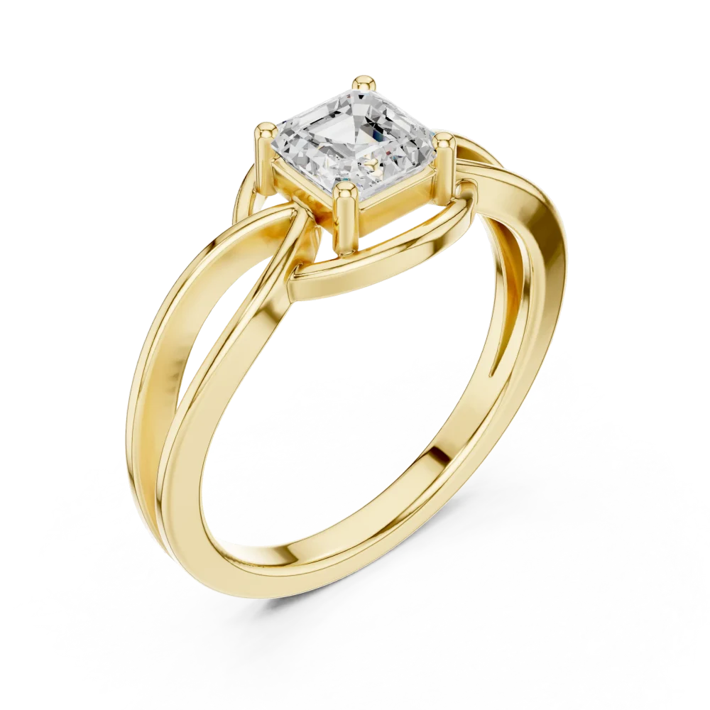 Experience the architectural beauty of our emerald-cut Solitaire ring. Featuring a brilliant DIAMEUR diamond, it defines modern luxury. Shop this icon now.