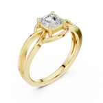 Essence Emerald Cut Architectural Solitaire Ring