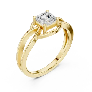 Essence Emerald Cut Architectural Solitaire Ring