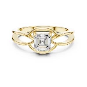 Essence Emerald Cut Architectural Solitaire Ring - Image 2