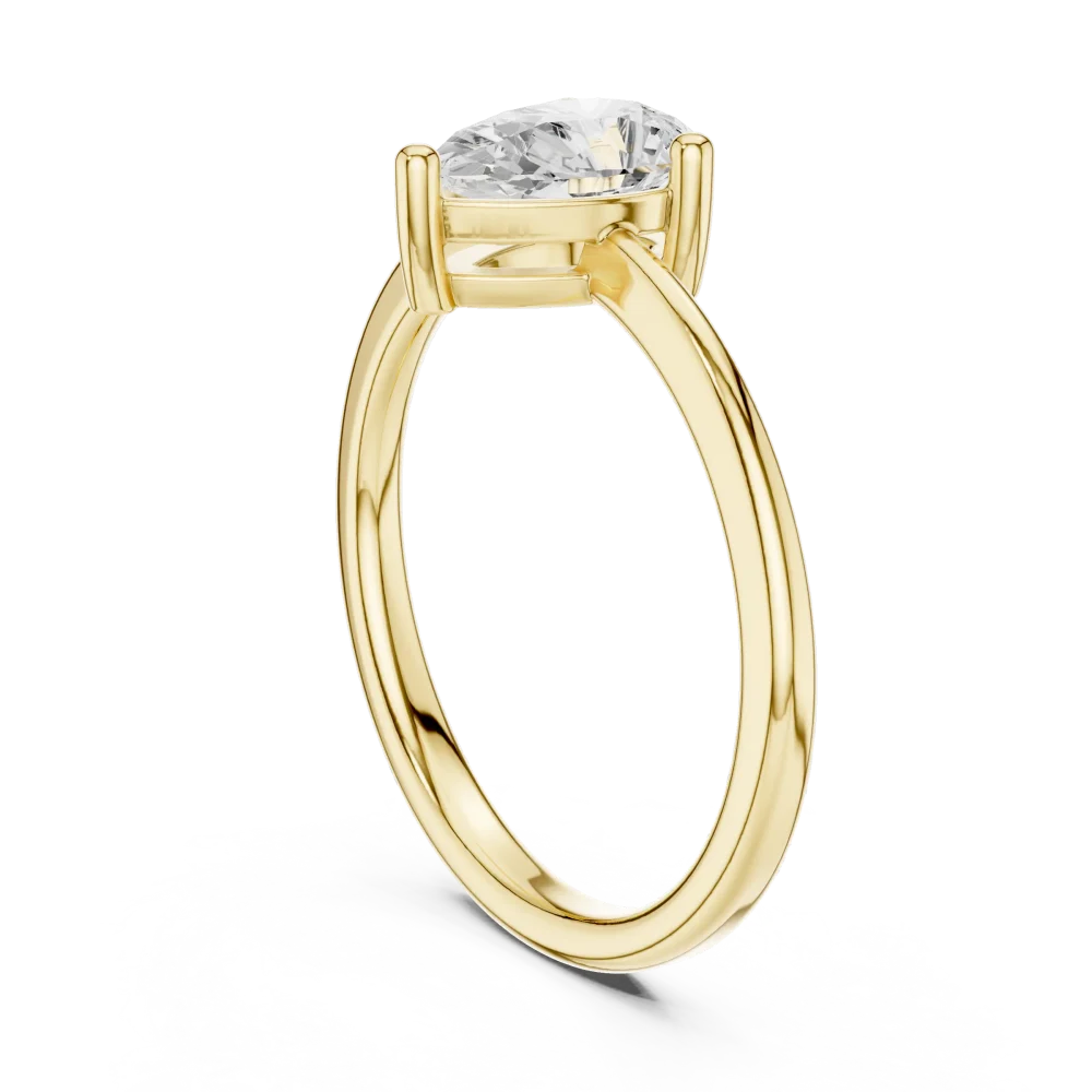 Ethereal Pear Cut Solitaire Statement Ring - Image 3