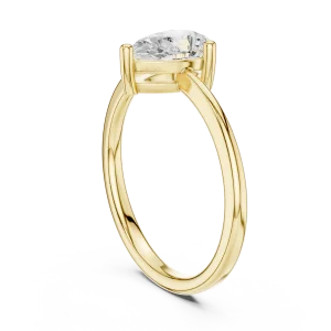 Ethereal Pear Cut Solitaire Statement Ring - Image 3