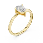 Ethereal Pear Cut Solitaire Statement Ring