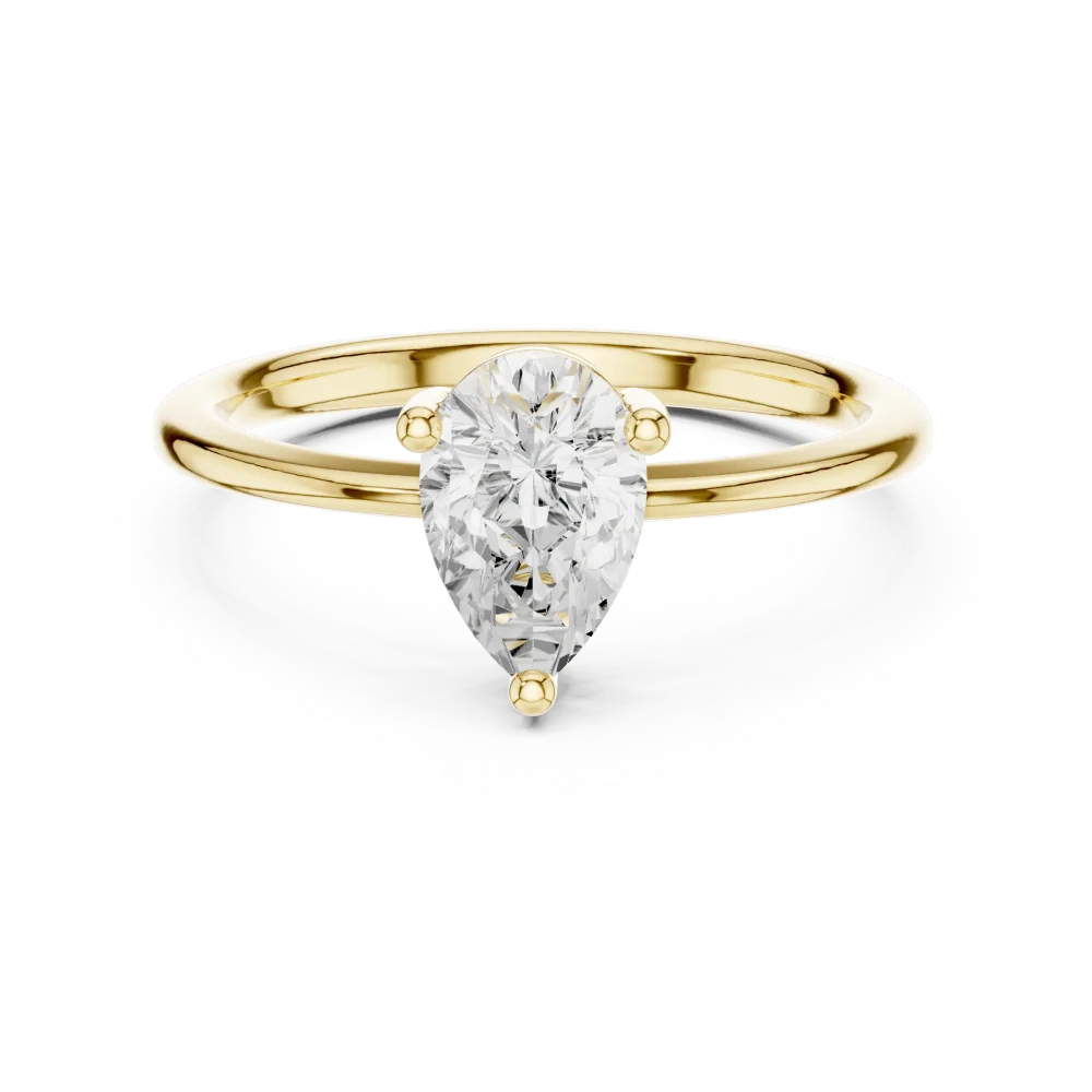Ethereal Pear Cut Solitaire Statement Ring - Image 2