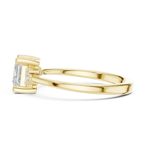Ethereal Princess Cut Solitaire Ring with Delicate Accents - Image 4