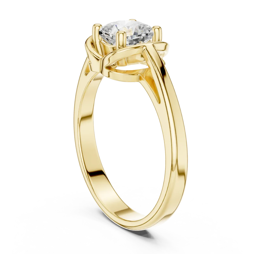 Essence Cushion Cut Architectural Solitaire Ring - Image 3